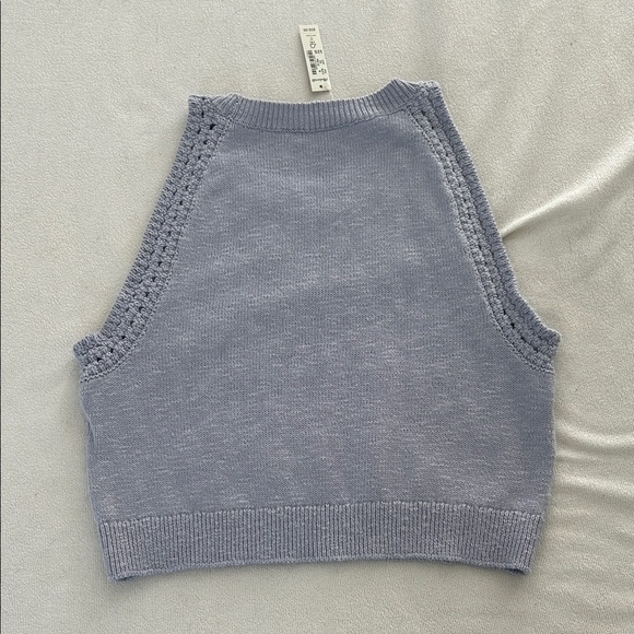 Madewell Light Blue Knit Crop Top size medium - Picture 9 of 10